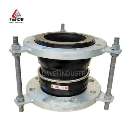 Υλικό σώματος EPDM Διπλή σφαίρα Ευέλικτος ελαστικός συνδυασμός από καουτσούκ σχεδιασμένος με φτερωτά άκρα που εξασφαλίζουν τη σφραγίδα και την ευελιξία στα συστήματα μεταφοράς υγρών