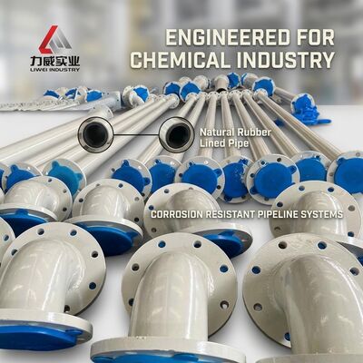 Υψηλή αντοχή στην τριβή Ανθεκτικός στη διάβρωση σωλήνας από καουτσούκ που ενσωματώνει υλικό επένδυσης Φυσικό καουτσούκ νεοπρένιο EPDM νιτρίλιο για τη χημική βιομηχανία